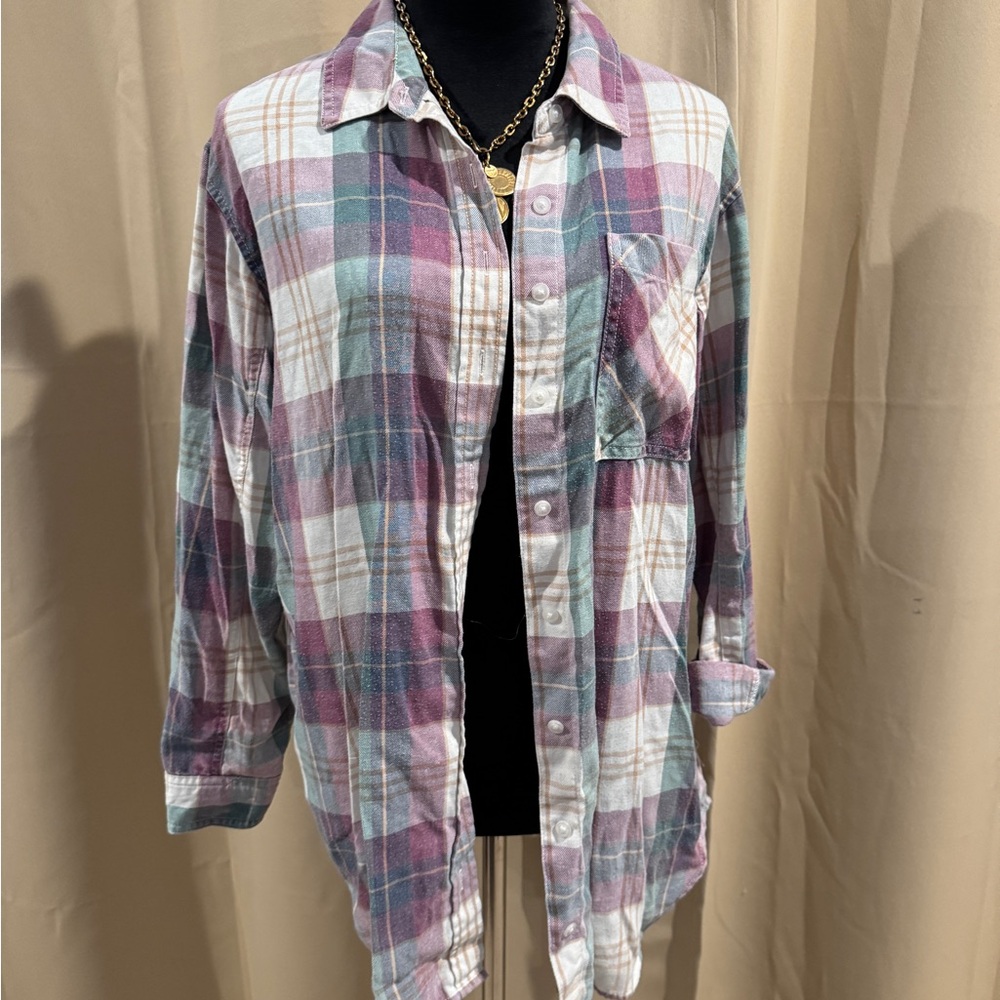 American Eagle Outfitters Multicolor Plaid Shirt